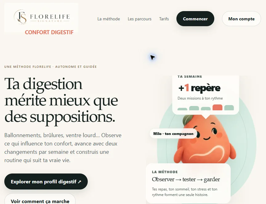 Aperçu de l’expérience Confort digestif avec Milo